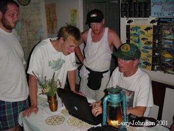some of the boys burning the midnight oil! Likoma Island