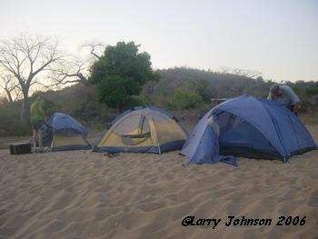 Ad and Martin finishing up with the tents
