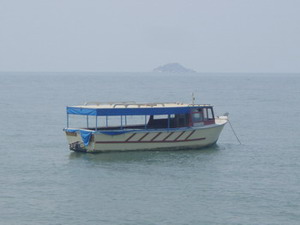 Lord Justin anchored,Namalenge Island in the back ground