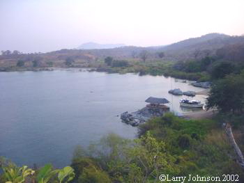 Chiofu Bay,Malawi,distant mountains are Mozambique