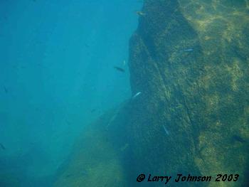 Tall pillars of rocks at Maingano Island